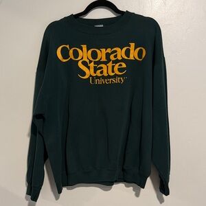 Vintage Colorado State University Green Pullover